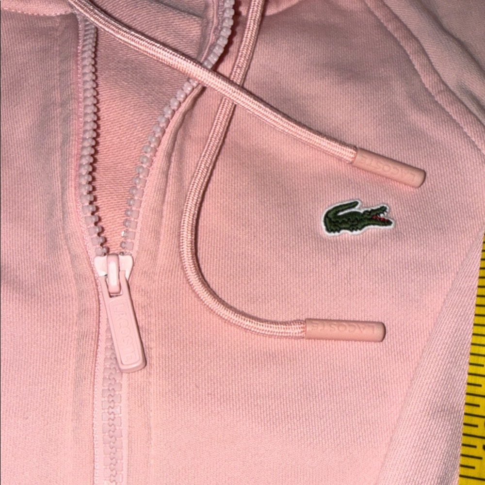 Lacoste Light Pink Zip-Up Hoodie - Picture 4 of 5